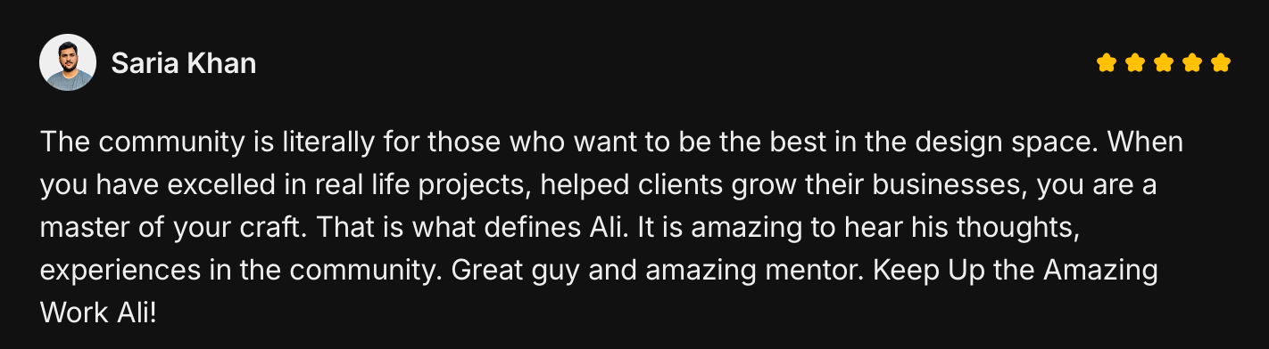 Student testimonial